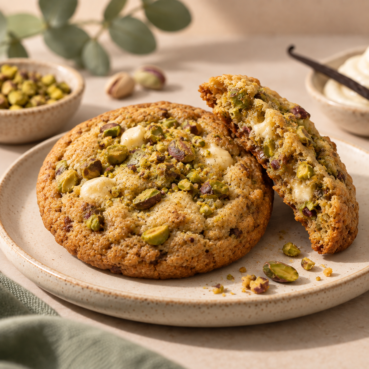 Pistachio Vanilla cookie