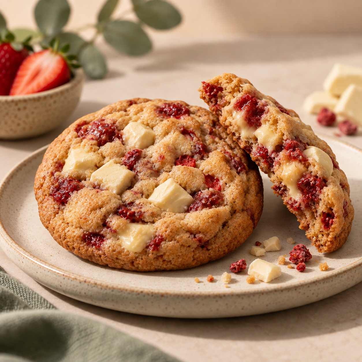 Strawberry White Chocolate cookie
